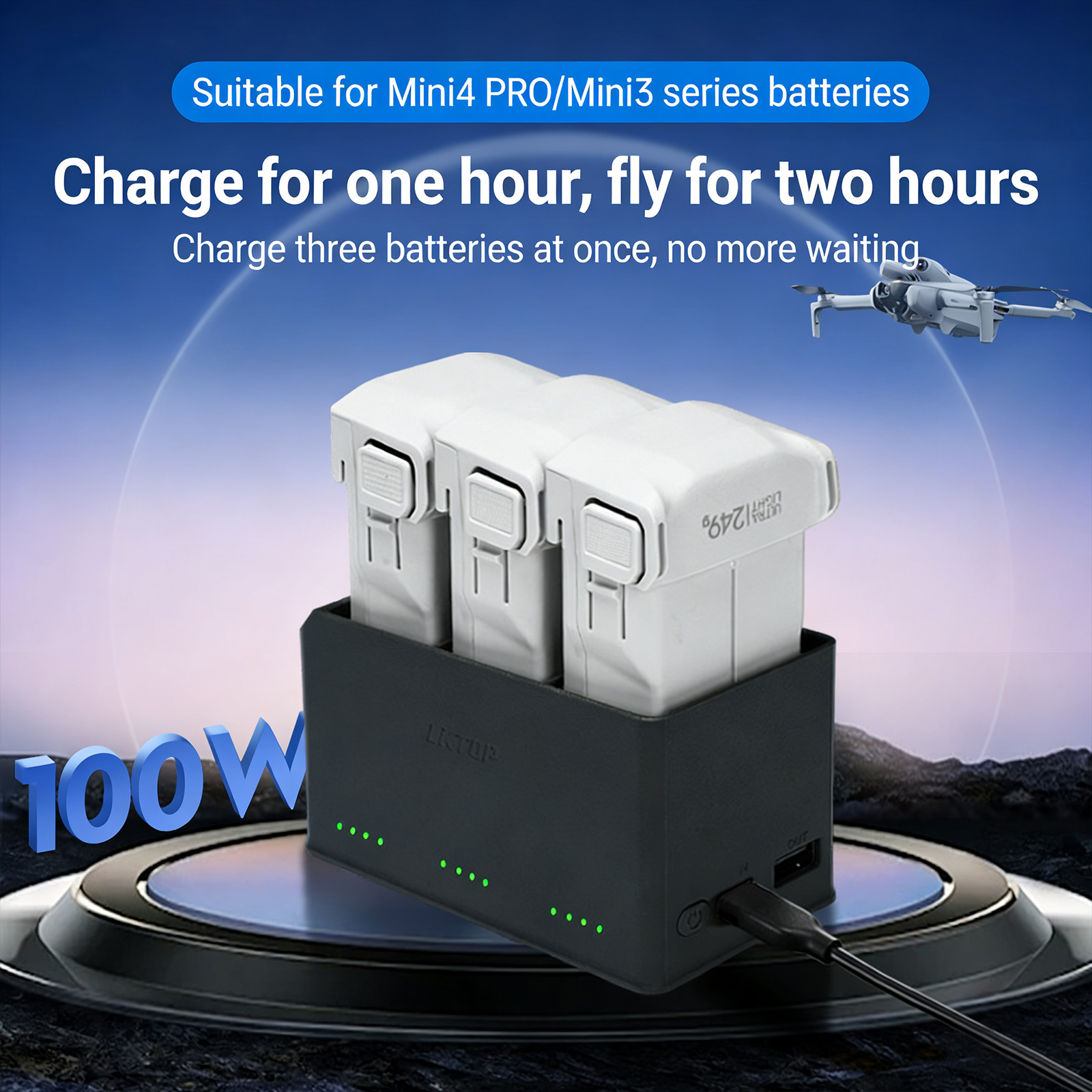 Drone Charging Hub - Battery Charger Manager For Mini 3/3