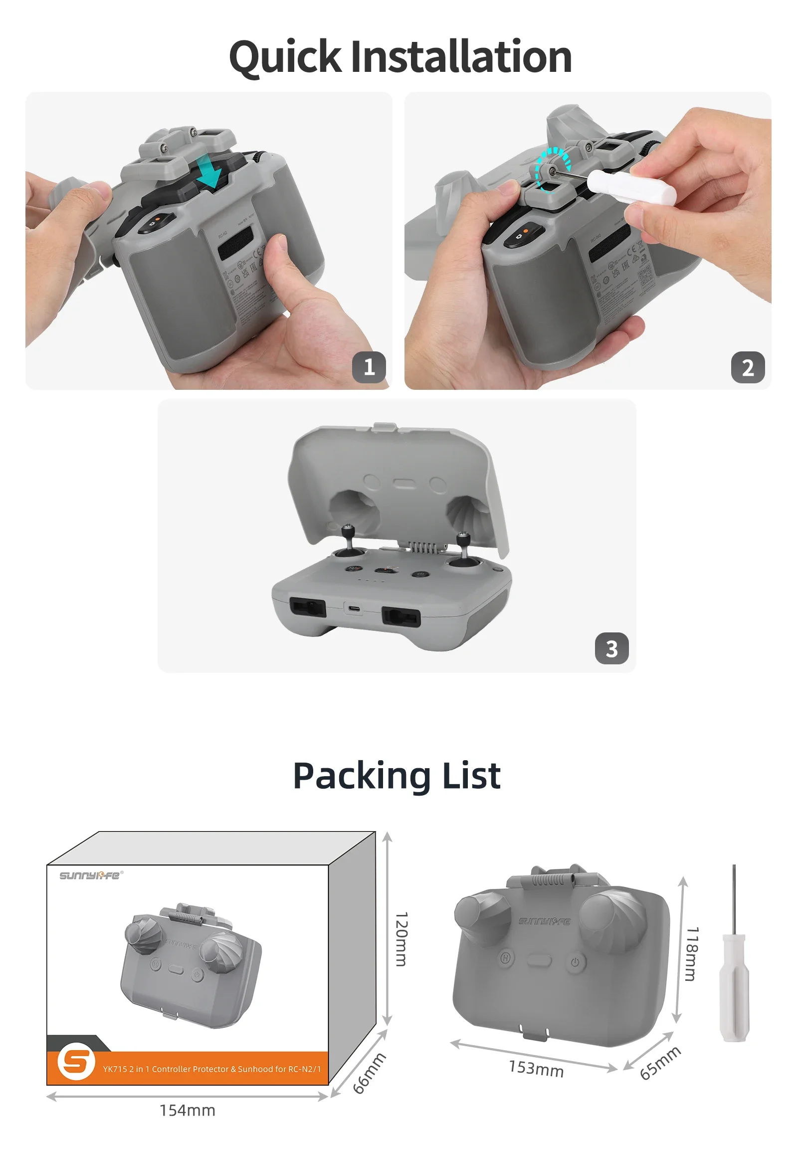 2 in 1 Controller Protector Su - Drone Sun Shade ulasan dan harga