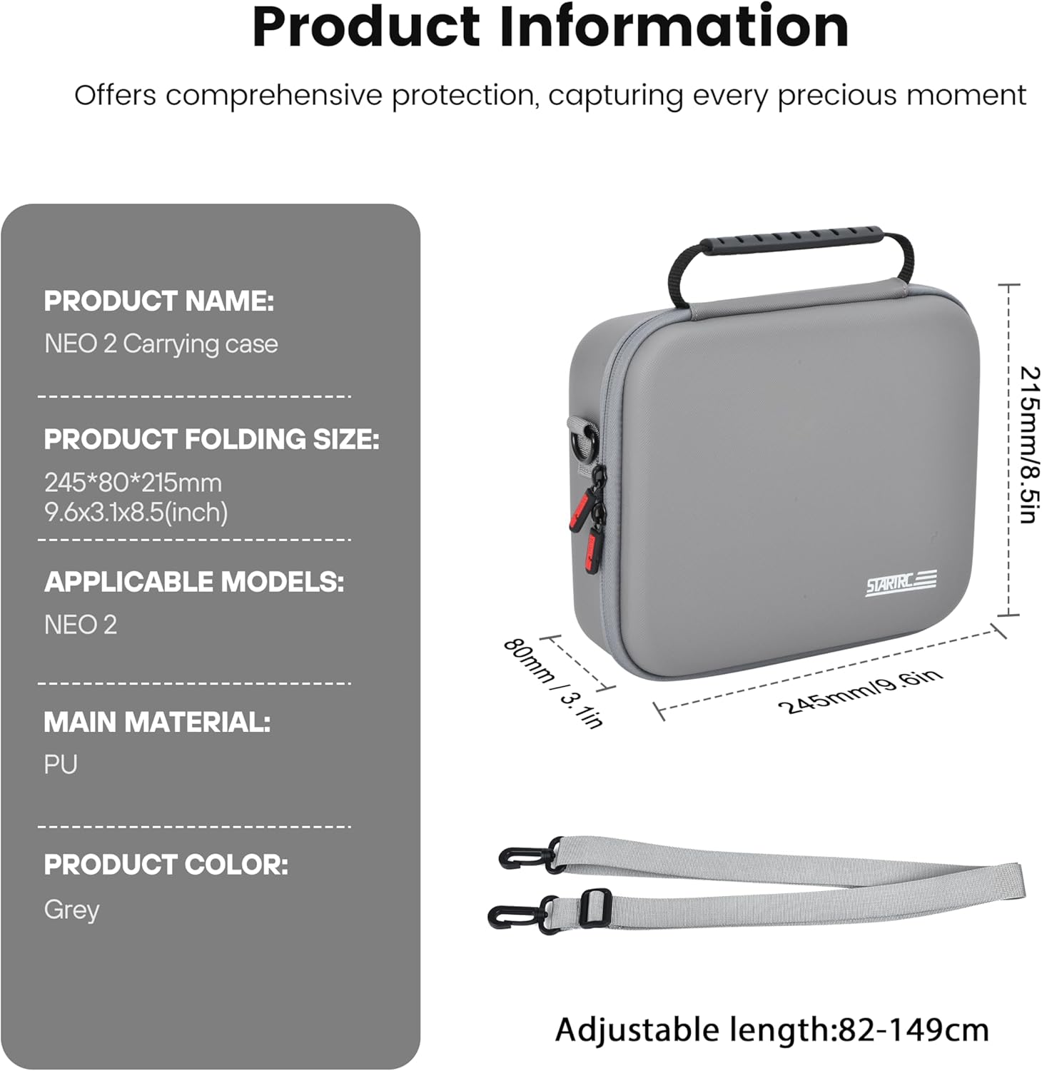 STARTRC Neo 2 Portable PU Shou - Drone Carrying Case ulasan dan harga