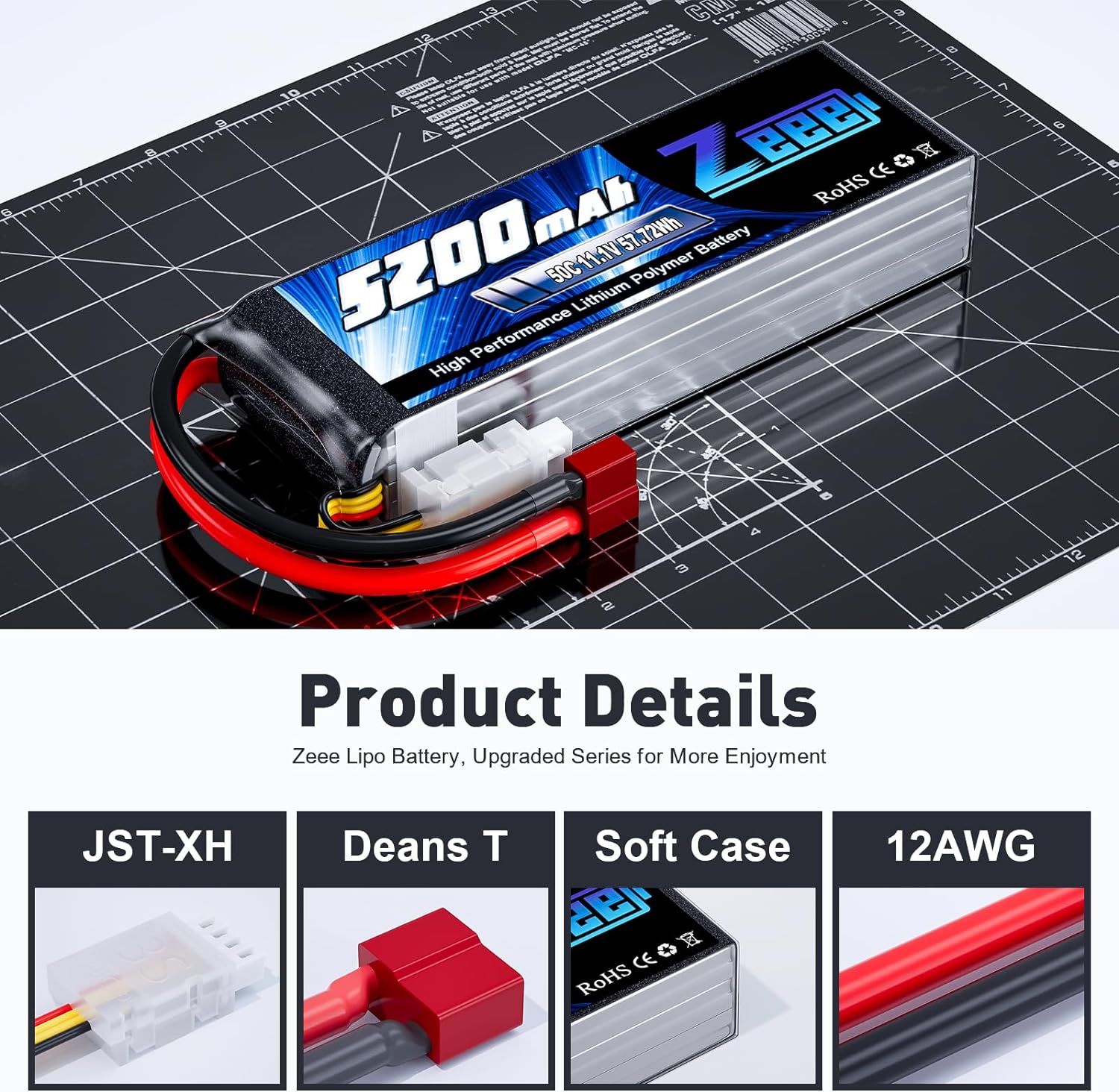 1/2units Zeee 11.1V 50C 5200mA - Drone Controller Hood ulasan dan harga